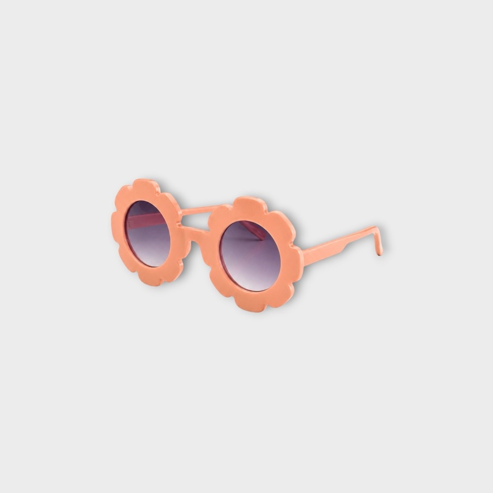 Kids' Flower-Shaped Sunglasses in Peach - Playful Sun Protection